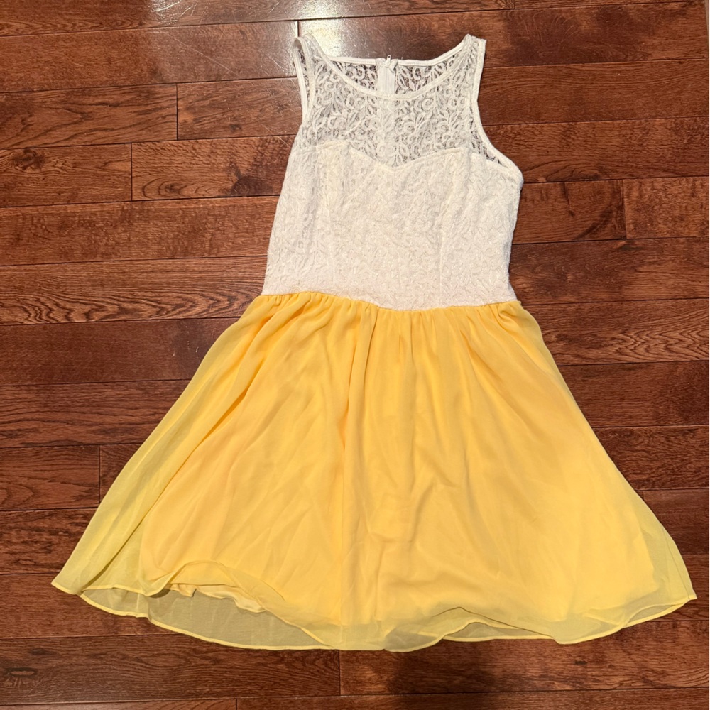 Sequin Hearts White Lace Dress